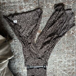 Chic Brown and White Patterned 2 piece set